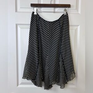 Y2K I.N.C International Concepts Skirt Polka Dot Flared 100% Silk